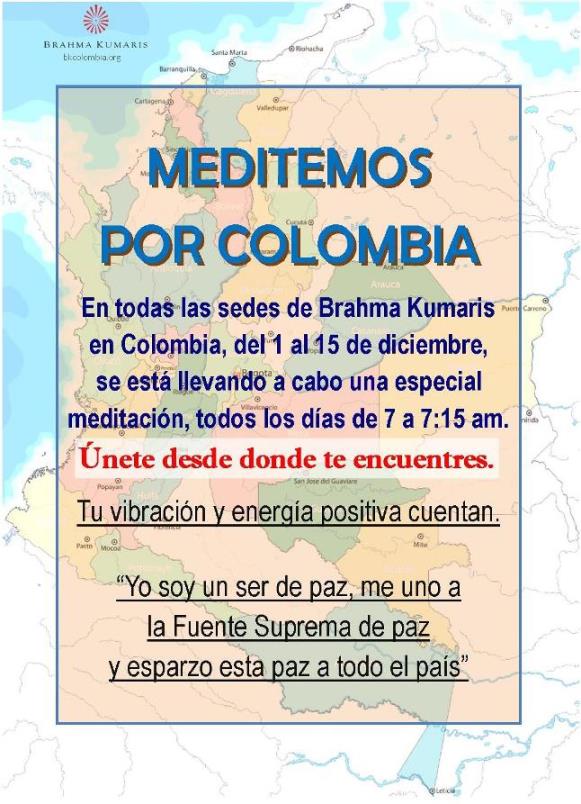 Meditemos por la paz de Colombia