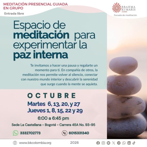 Paz interna Martes y jueves Octubre 2026